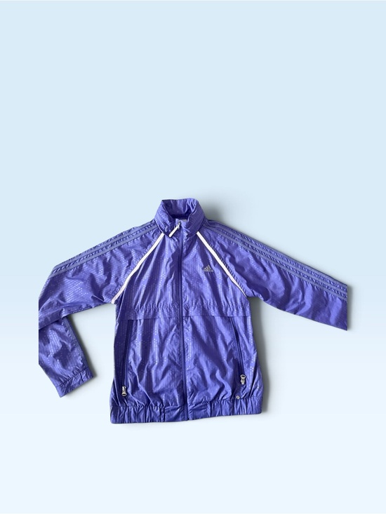 adidas Jackets & Blazers - Adidas Women’s Purple Lightweight Track Jacket with White and Silver Accents